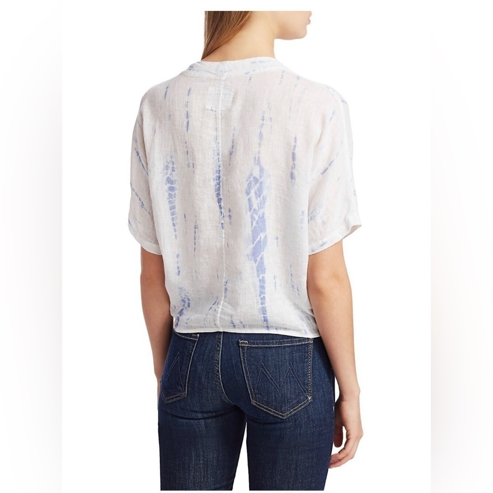 Rails Thea Tie-Hem Linen Blouse Linen Blend Size Large - Picture 11 of 11